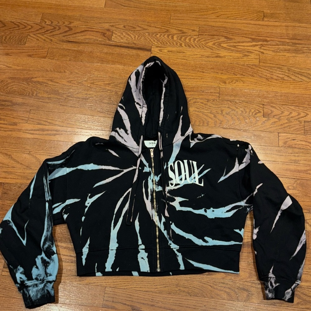 SoulCycle Cropped Tie-Dye Hoodie, NWOT, Size M